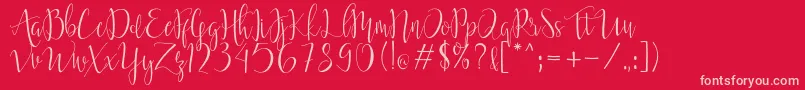 Więcej informacji o czcionce Moonlight Regular Czcionka Moonlight Regular – różowe czcionki na czerwonym tle