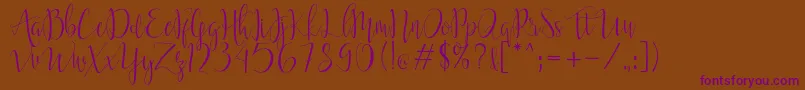 Police Moonlight Regular – polices violettes sur fond brun