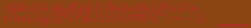 Moonlight Regular Font – Red Fonts on Brown Background