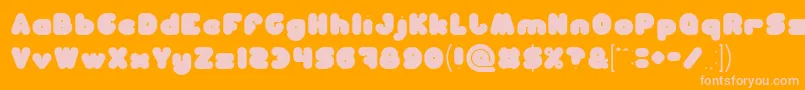 MOONLIGHT-fontti – vaaleanpunaiset fontit oranssilla taustalla
