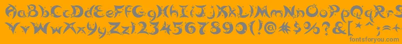 Moonlight-Schriftart – Graue Schriften auf orangefarbenem Hintergrund