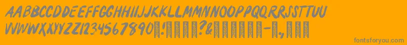 Moonlighting Font – Gray Fonts on Orange Background