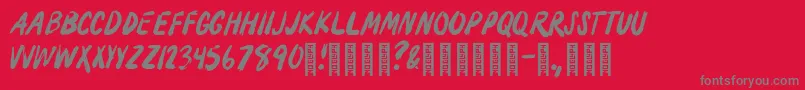 Moonlighting Font – Gray Fonts on Red Background