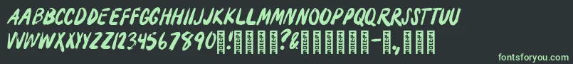 Moonlighting Font – Green Fonts on Black Background