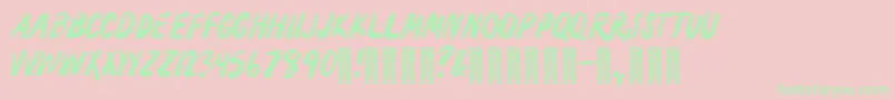 Moonlighting Font – Green Fonts on Pink Background