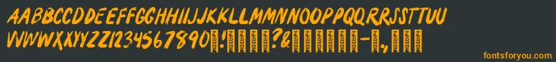 Moonlighting Font – Orange Fonts on Black Background