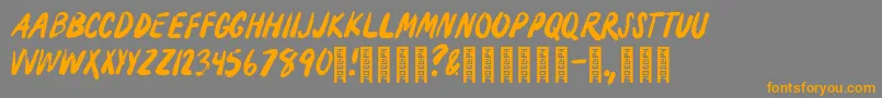 Moonlighting Font – Orange Fonts on Gray Background