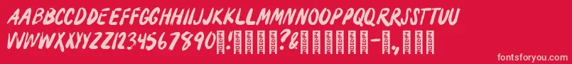 Moonlighting Font – Pink Fonts on Red Background