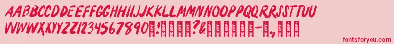 Moonlighting Font – Red Fonts on Pink Background