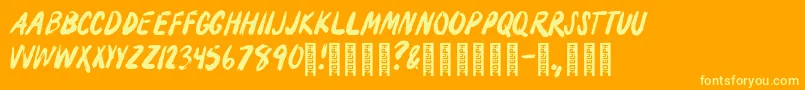 Moonlighting Font – Yellow Fonts on Orange Background