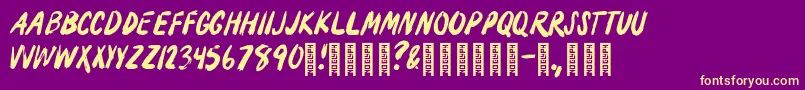 Moonlighting Font – Yellow Fonts on Purple Background