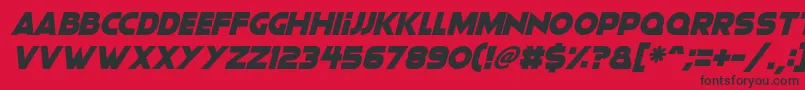 Moonlightning Italic Font – Black Fonts on Red Background