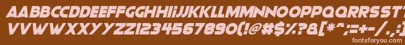 Moonlightning Italic Font – Pink Fonts on Brown Background