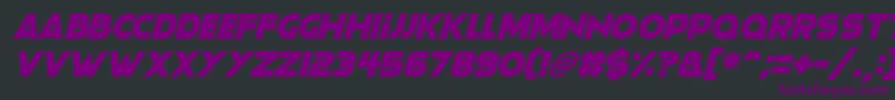 Moonlightning Italic Font – Purple Fonts on Black Background