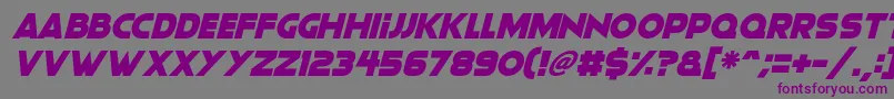 フォントMoonlightning Italic – 紫色のフォント、灰色の背景