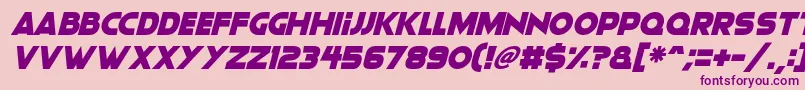 Moonlightning Italic Font – Purple Fonts on Pink Background