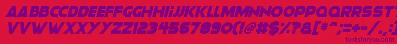 Moonlightning Italic Font – Purple Fonts on Red Background
