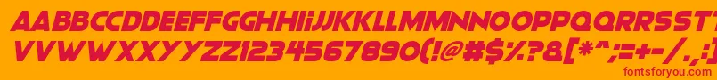 Moonlightning Italic Font – Red Fonts on Orange Background