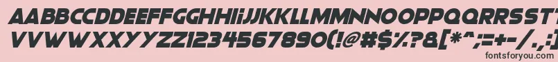 Moonlightning Italic Font – Black Fonts on Pink Background