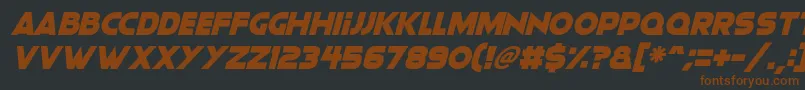Moonlightning Italic Font – Brown Fonts on Black Background