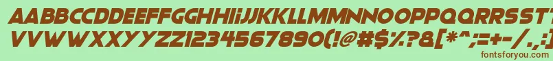 fuente Moonlightning Italic – Fuentes Marrones Sobre Fondo Verde
