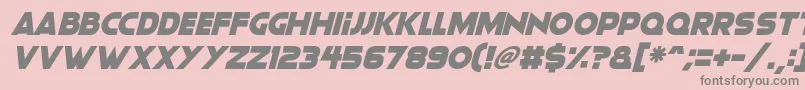 Czcionka Moonlightning Italic – szare czcionki na różowym tle