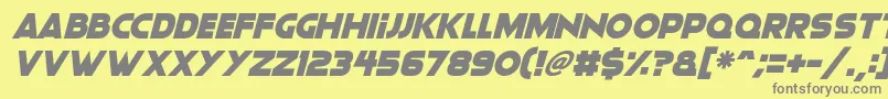 Moonlightning Italic Font – Gray Fonts on Yellow Background
