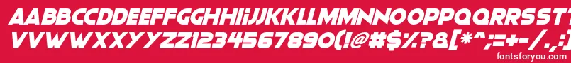Moonlightning Italic Font – White Fonts on Red Background