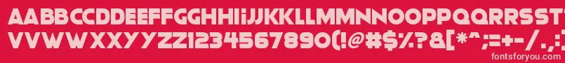 Moonlightning Font – Pink Fonts on Red Background