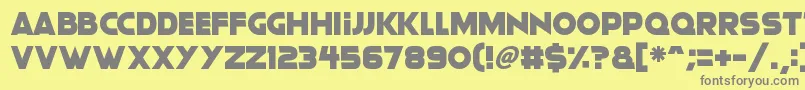 Moonlightning Font – Gray Fonts on Yellow Background