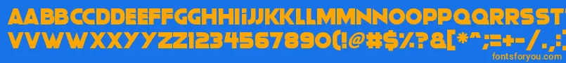 Moonlightning Font – Orange Fonts on Blue Background