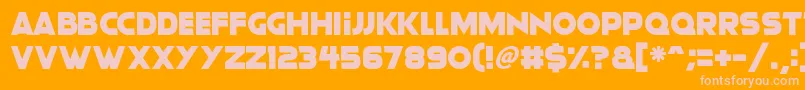 Moonlightning Font – Pink Fonts on Orange Background