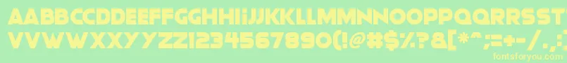 Weitere Informationen zur Moonlightning-Schriftart Moonlightning-Schriftart – Gelbe Schriften auf grünem Hintergrund