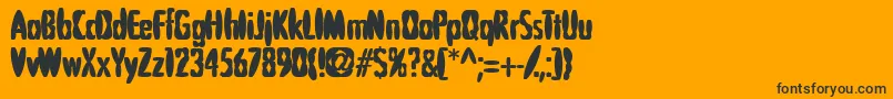 Puffedriceblack Font – Black Fonts on Orange Background