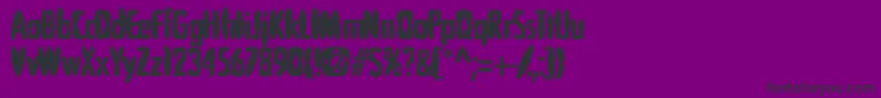 Puffedriceblack-Schriftart – Schwarze Schriften auf violettem Hintergrund