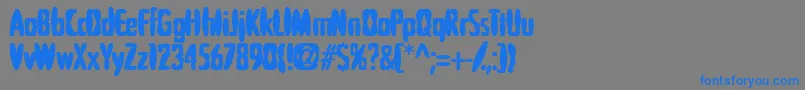 Puffedriceblack Font – Blue Fonts on Gray Background