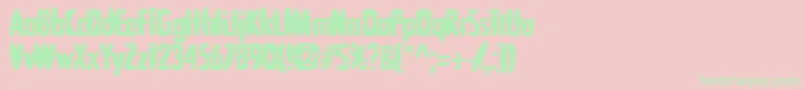 Puffedriceblack Font – Green Fonts on Pink Background