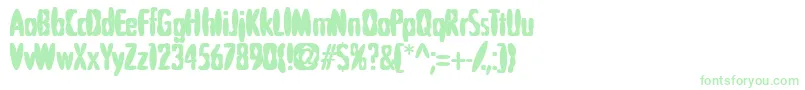 Puffedriceblack Font – Green Fonts on White Background