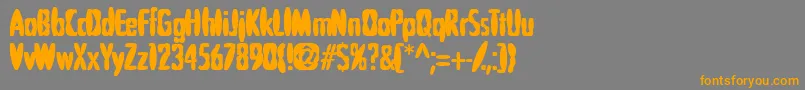 Puffedriceblack Font – Orange Fonts on Gray Background