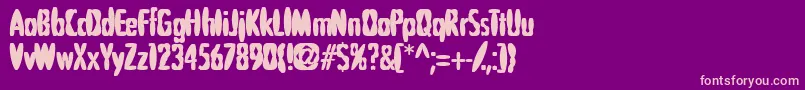 Puffedriceblack Font – Pink Fonts on Purple Background