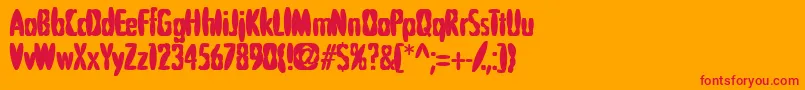 Puffedriceblack Font – Red Fonts on Orange Background