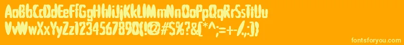 Puffedriceblack Font – Yellow Fonts on Orange Background