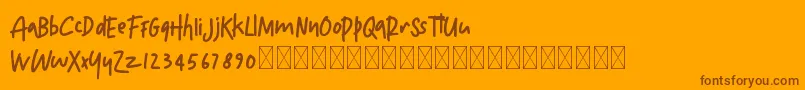 Moonllime Font – Brown Fonts on Orange Background