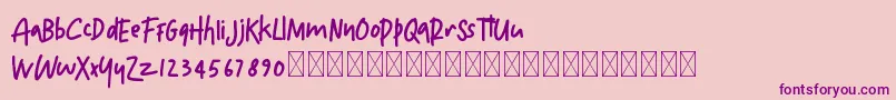 Moonllime-Schriftart – Violette Schriften auf rosa Hintergrund