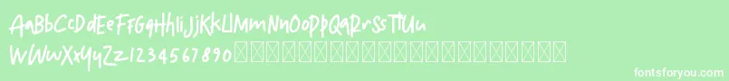 Moonllime-Schriftart – Weiße Schriften auf grünem Hintergrund