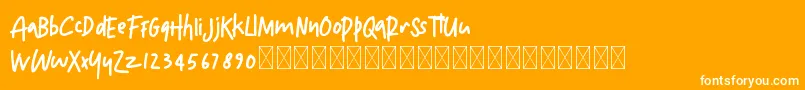 Moonllime Font – White Fonts on Orange Background