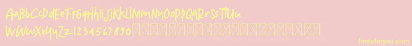 Moonllime Font – Yellow Fonts on Pink Background