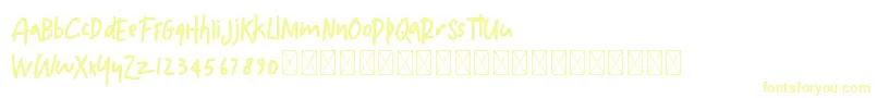 Moonllime Font – Yellow Fonts on White Background