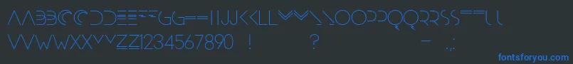 Moonrise Alternate Font – Blue Fonts on Black Background