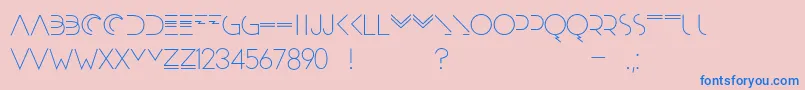 Moonrise Alternate Font – Blue Fonts on Pink Background